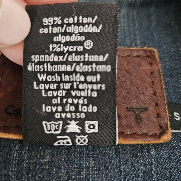 Calvin Klein Jean Jacket Embroidery Medium Wash Size Small - Picture 11 of 11